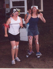 Maggie & Becky after we dressed them up!