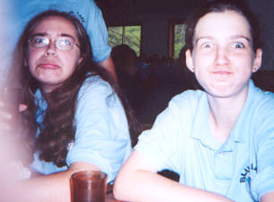 kate & laura still wating for that yummy camp food...